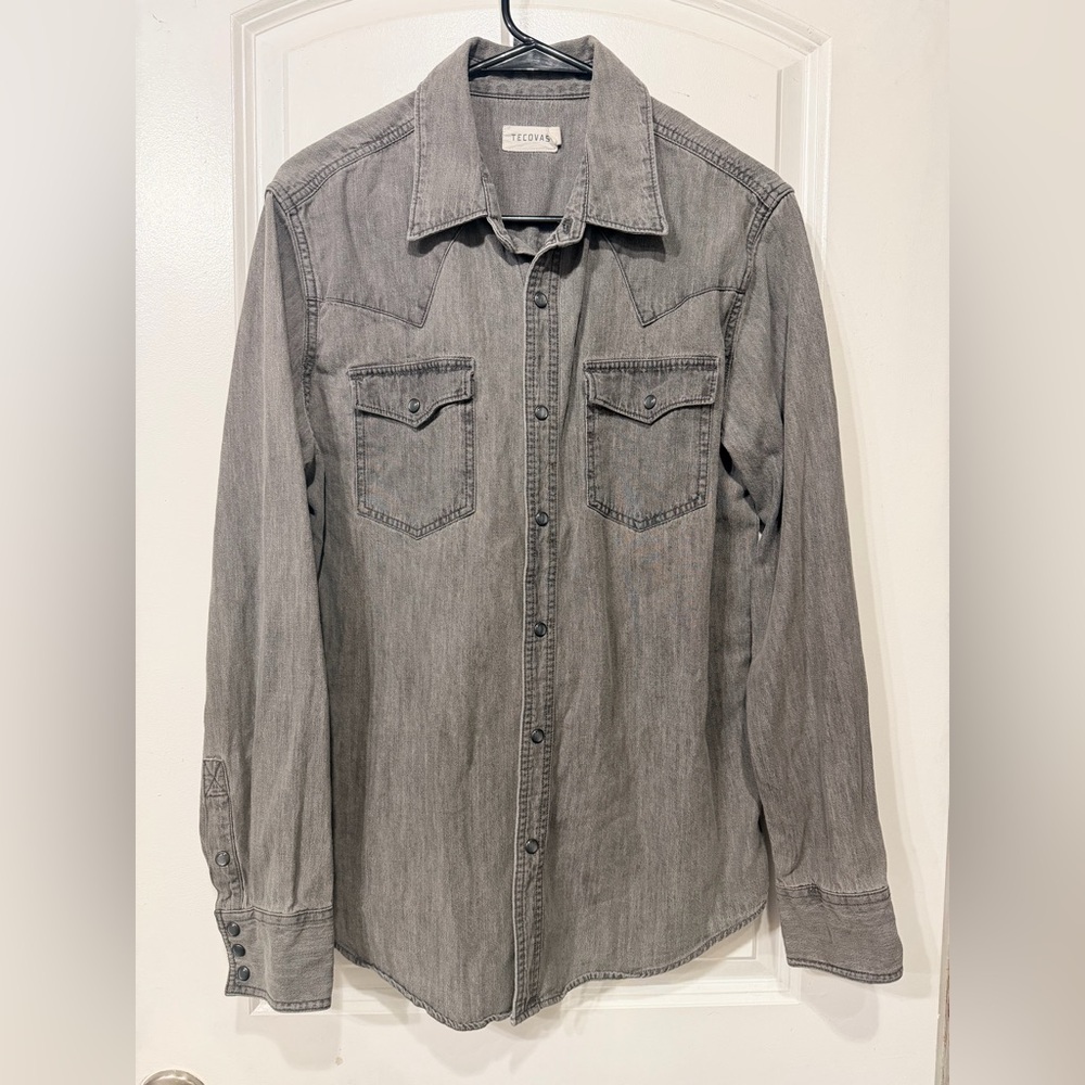 Tecovas Men’s Charcoal Button-Up Shirt MD
